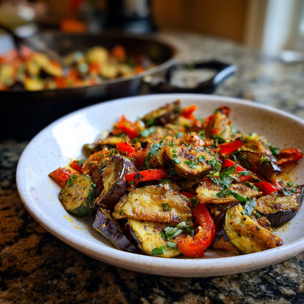 Auberginenpfanne leicht