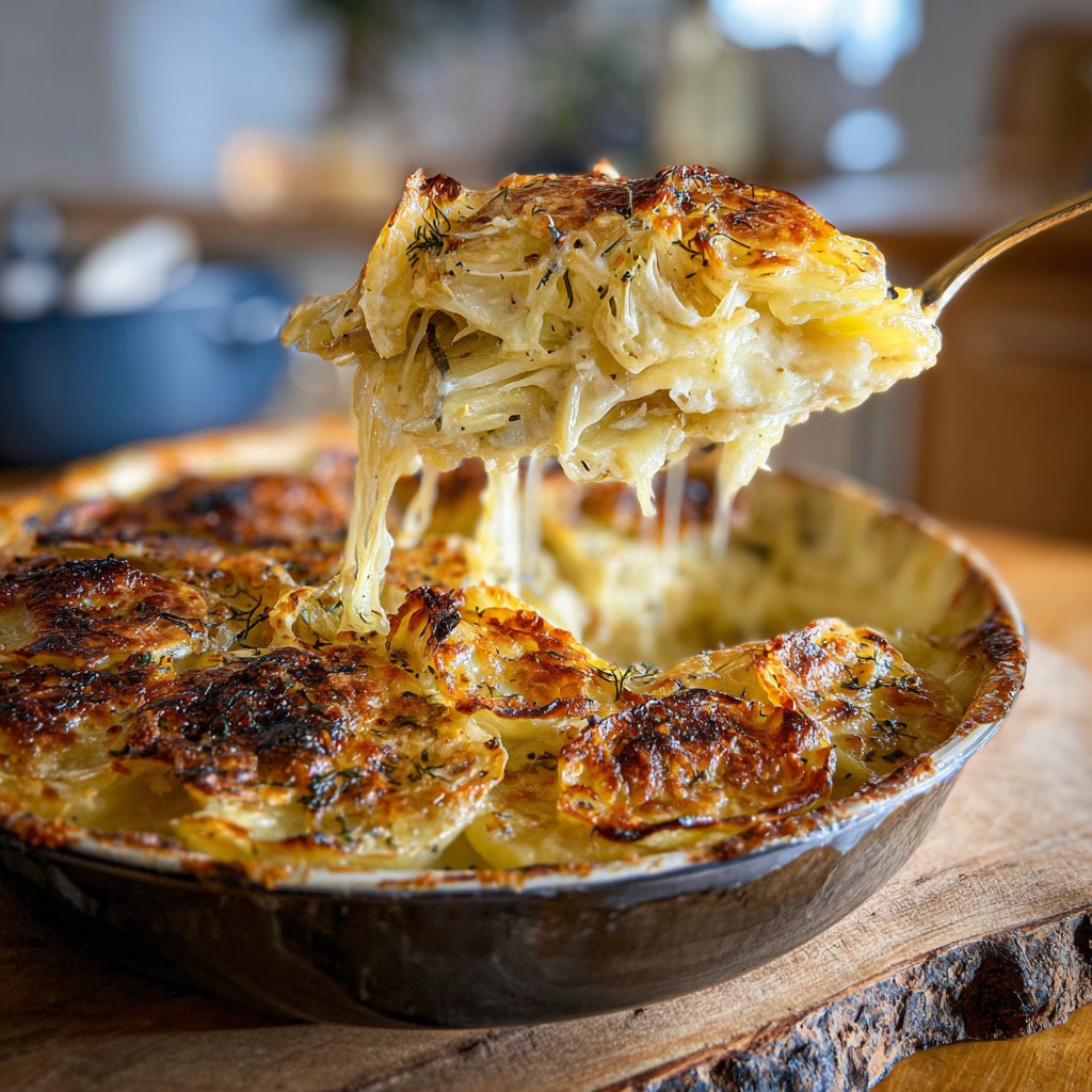 Kartoffelgratin mit Fenchel
