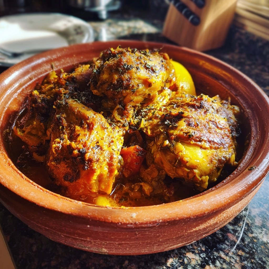 Internationale Küche Marokkanisches Hähnchen-Tagine