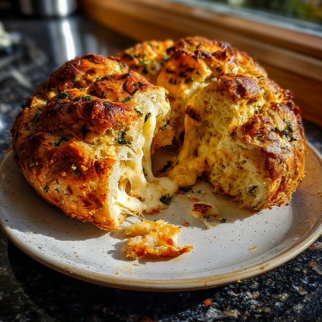 Zupfbrot Mit Käsefüllung