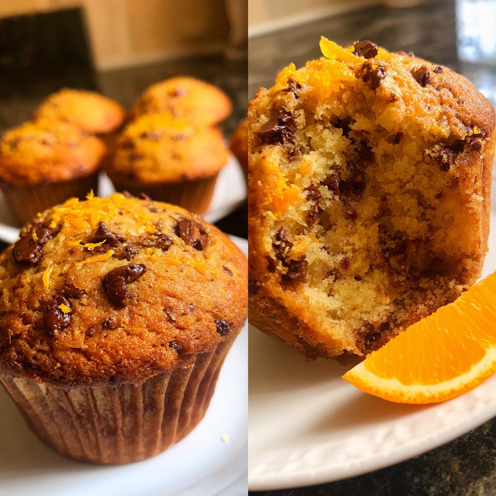 Muffins mit Kakao und Orange