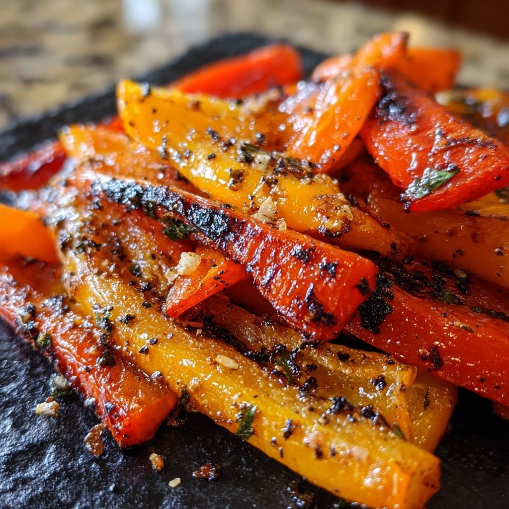 Gegrillte Paprika Streifen