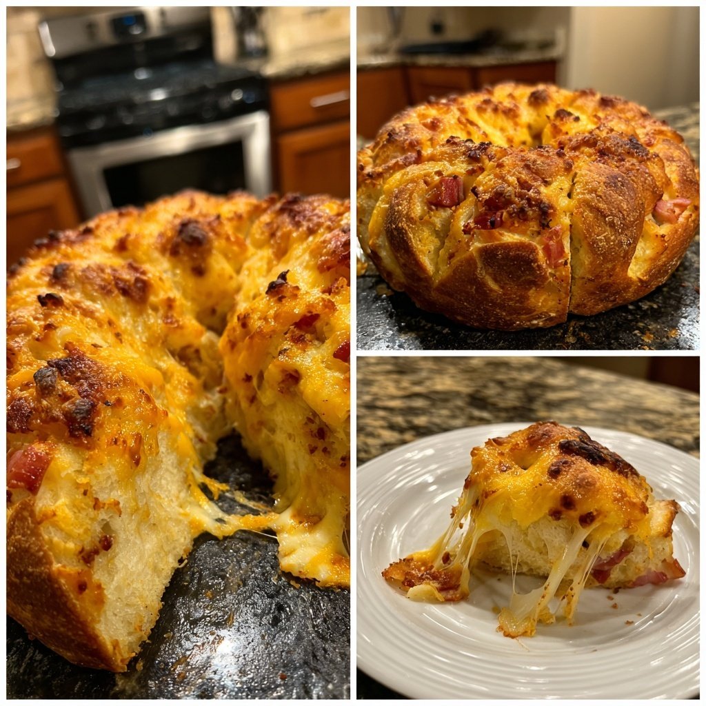 Zupfbrot Mit Schinken Und Käse