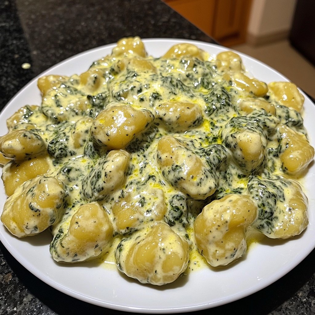 Gnocchi mit Spinat-Sahne-Sauce