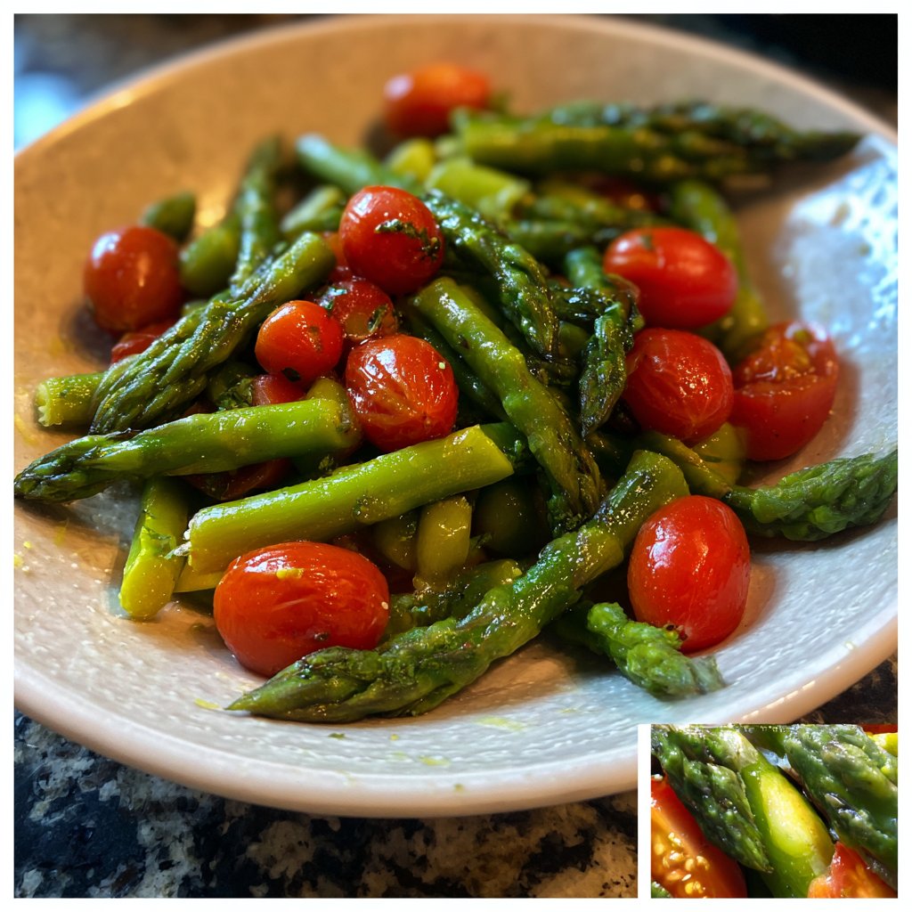 Grüner Spargel Mit Tomaten