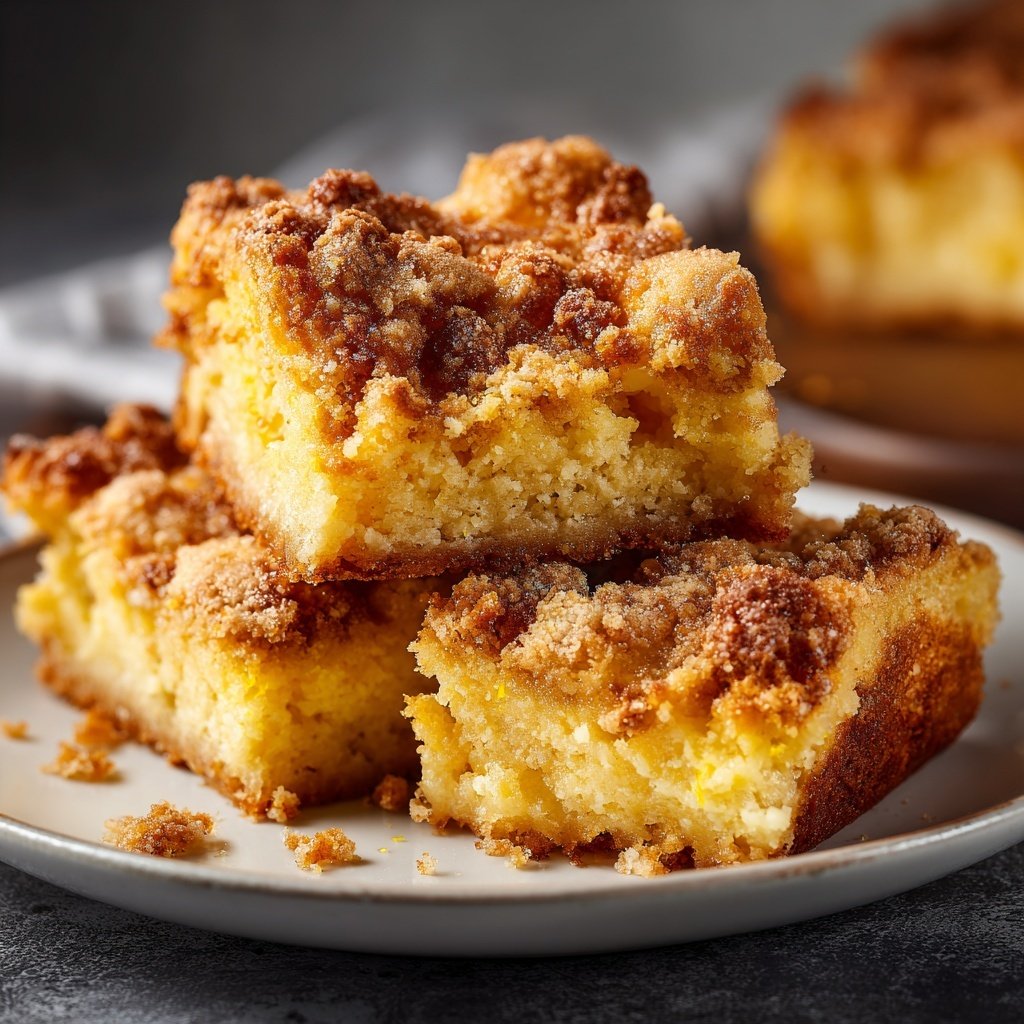 Blechkuchen mit Zitronenstreuseln