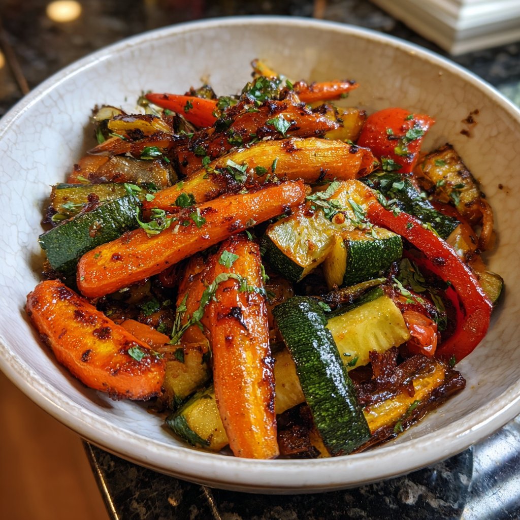 Mittagessen mit Ofengemüse