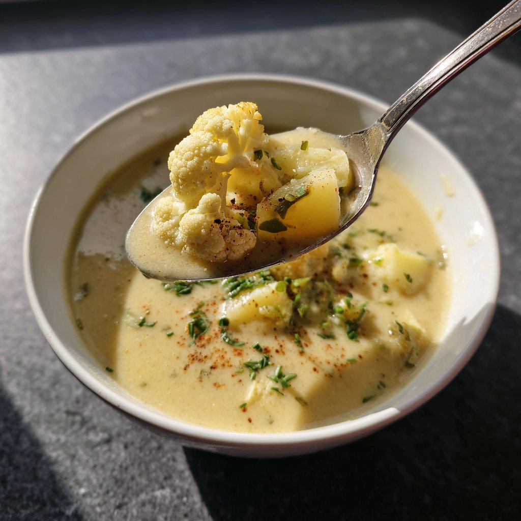 Blumenkohlsuppe mit Kartoffeln