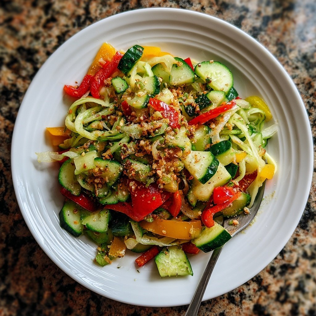 Mediterraner Nudelsalat Mit Gurke