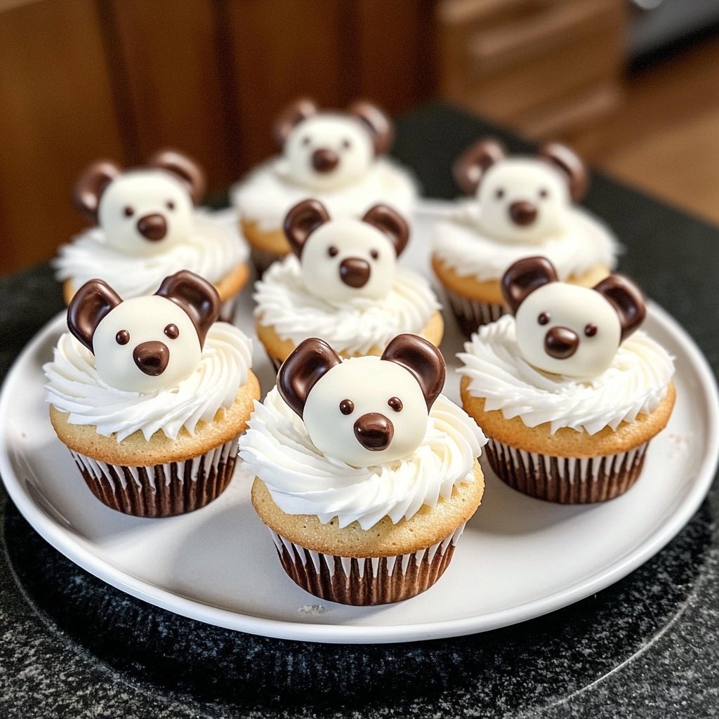Weihnachts Polar Weißbär Cupcakes